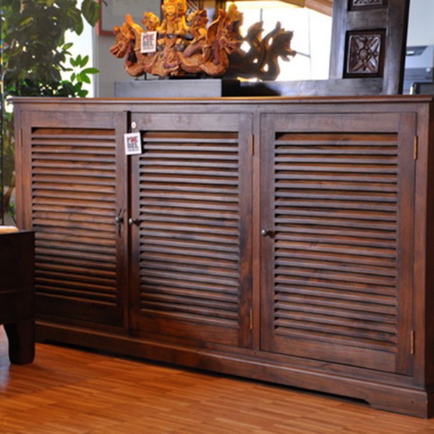 Sideboard Lamelle aus Massivholz Teak