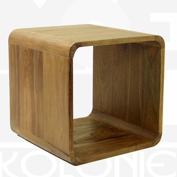 Nachtkästchen Cubo aus Teak massiv