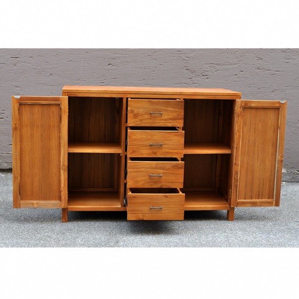 Teakholz massiv Sideboard Bali