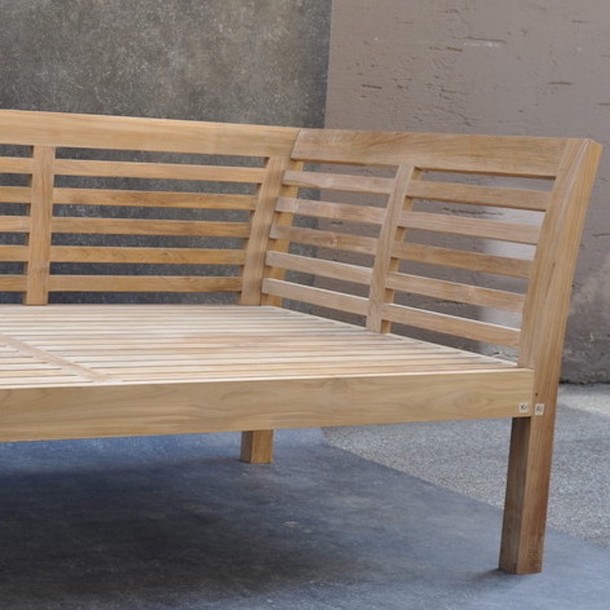 Edelholz Daybed aus Teak, Massivholz Moebel in der MOEBEL KOLONIE Farbe Roh, von Hand gefertigt in Schreiner Qualitaet, Mass Moebel ohne Aufpreis fuer den individuellen Wunsch