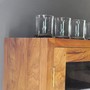 Massiver Teak Vitrinenschrank Ischia