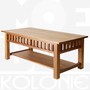 Eleganter rechteckiger Couchtisch Altelier aus Massivholz Teak von Hand vom Schreiner Meister gefertigt, aus zertifiziertem Plantagen Edelholz, in individuellen Wunsch Massen und MOEBEL KOLONIE Farben erhaeltlich, Manufaktur und Design Muenchen