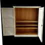 Kleiderschrank Arona aus Teak massiv im Farbton French White Frontalansicht