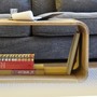 Massiver Teakholz Sofa- oder Ablagetisch in Quaderform