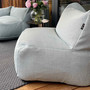 Outdoor - Sessel niedrig mit Pouf im Ensemble